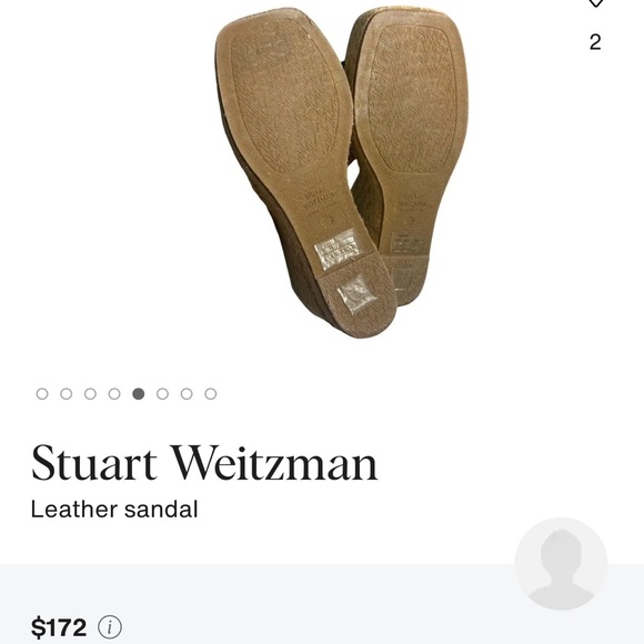 Stuart Weitzman Black Leather Espadrille Wedges - Picture 3 of 9